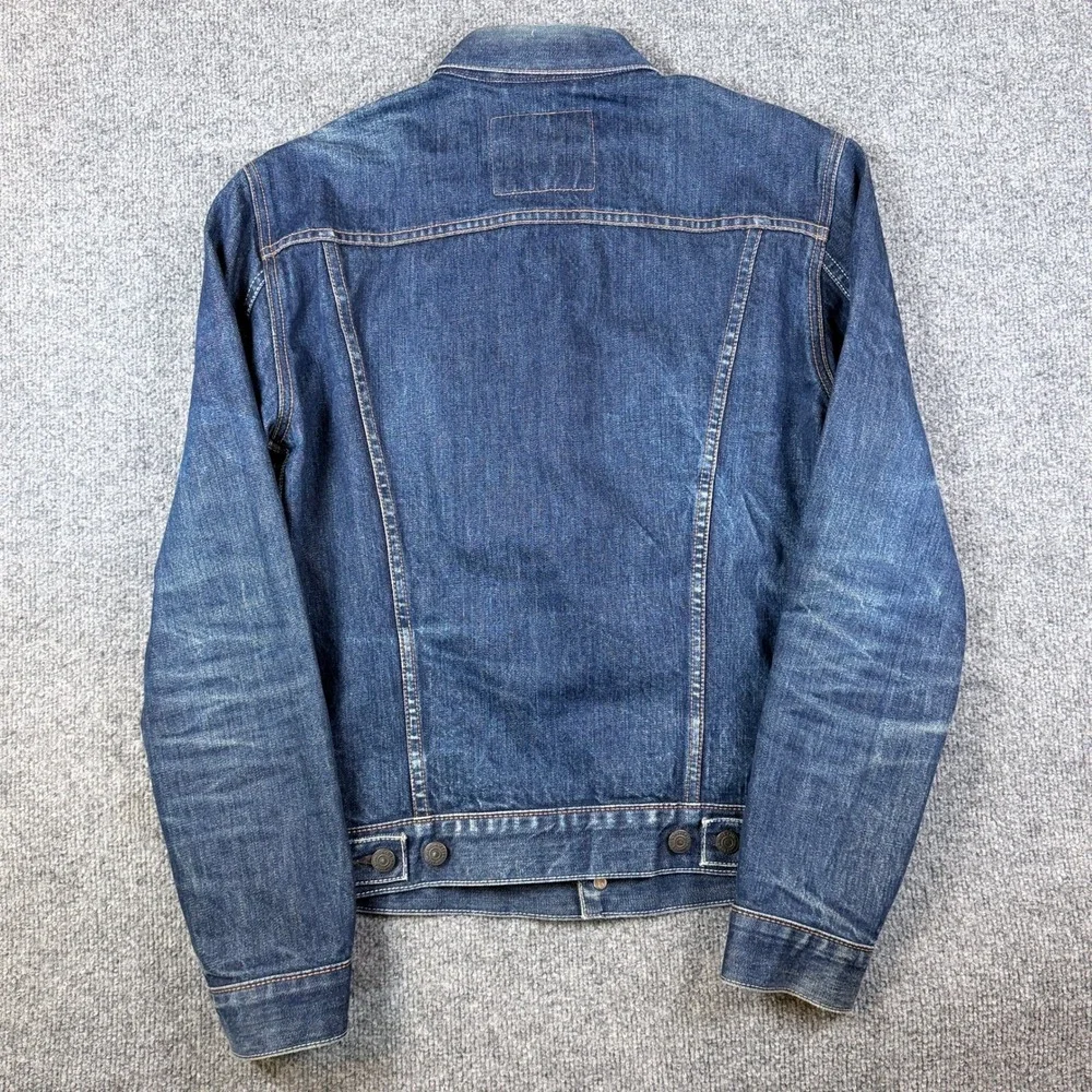 Levis LVC Selvedge Denim Trucker Jacket Mens M Dark Blue Type 3 III Made in USA